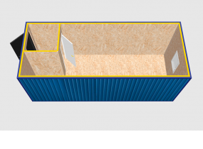 Вагончик бытовка строительная с малым тамбуром