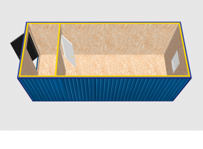 Вагончик бытовка строительная с тамбуром