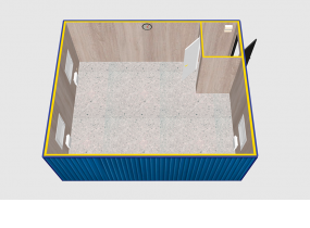 Мобильное здание с тамбуром 2х-модульное